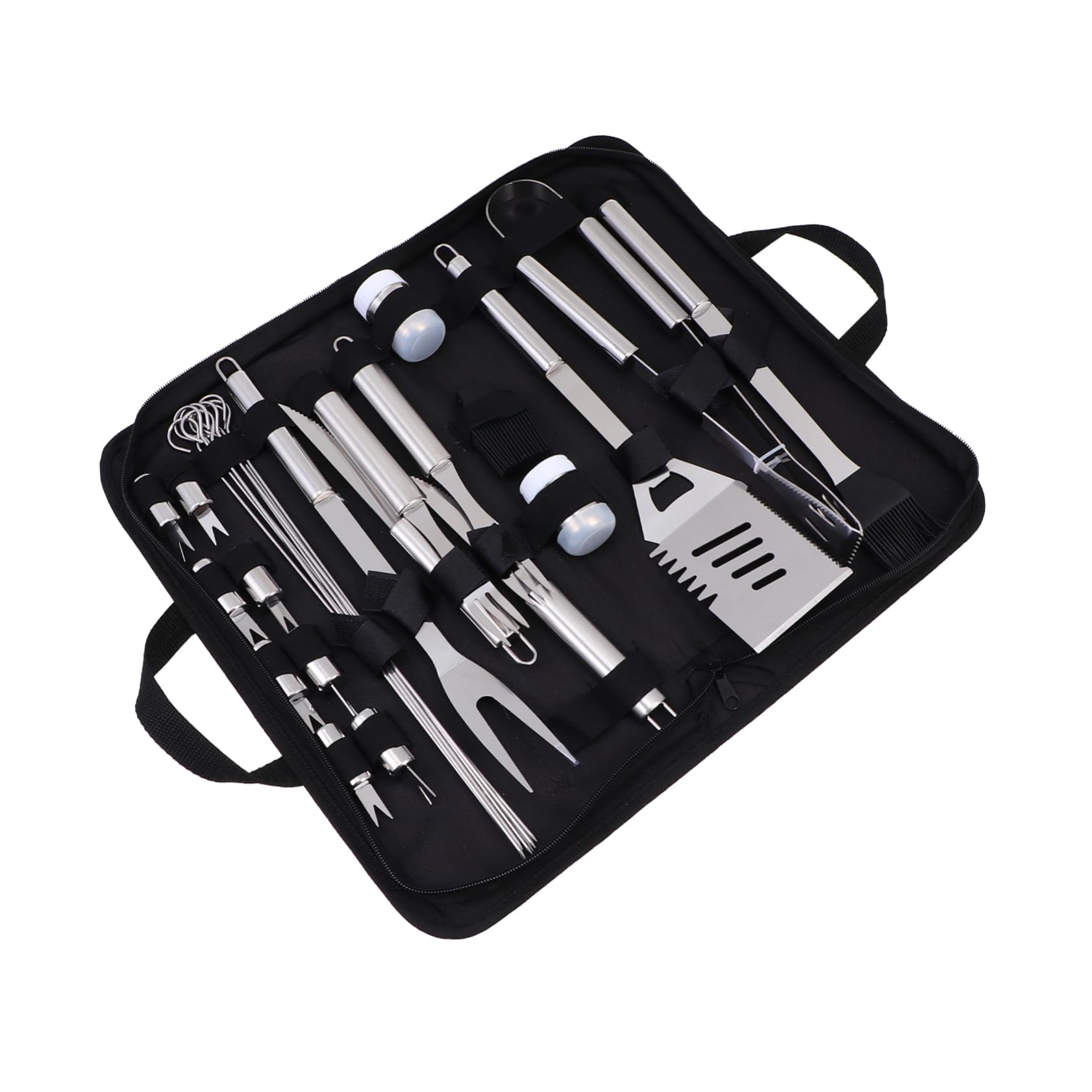 Didiseaon Strumenti Barbecue in Acciaio Inox Accessori Grigliata Esterna Utensili Barbecue Portatili Per Picnic Campeggio