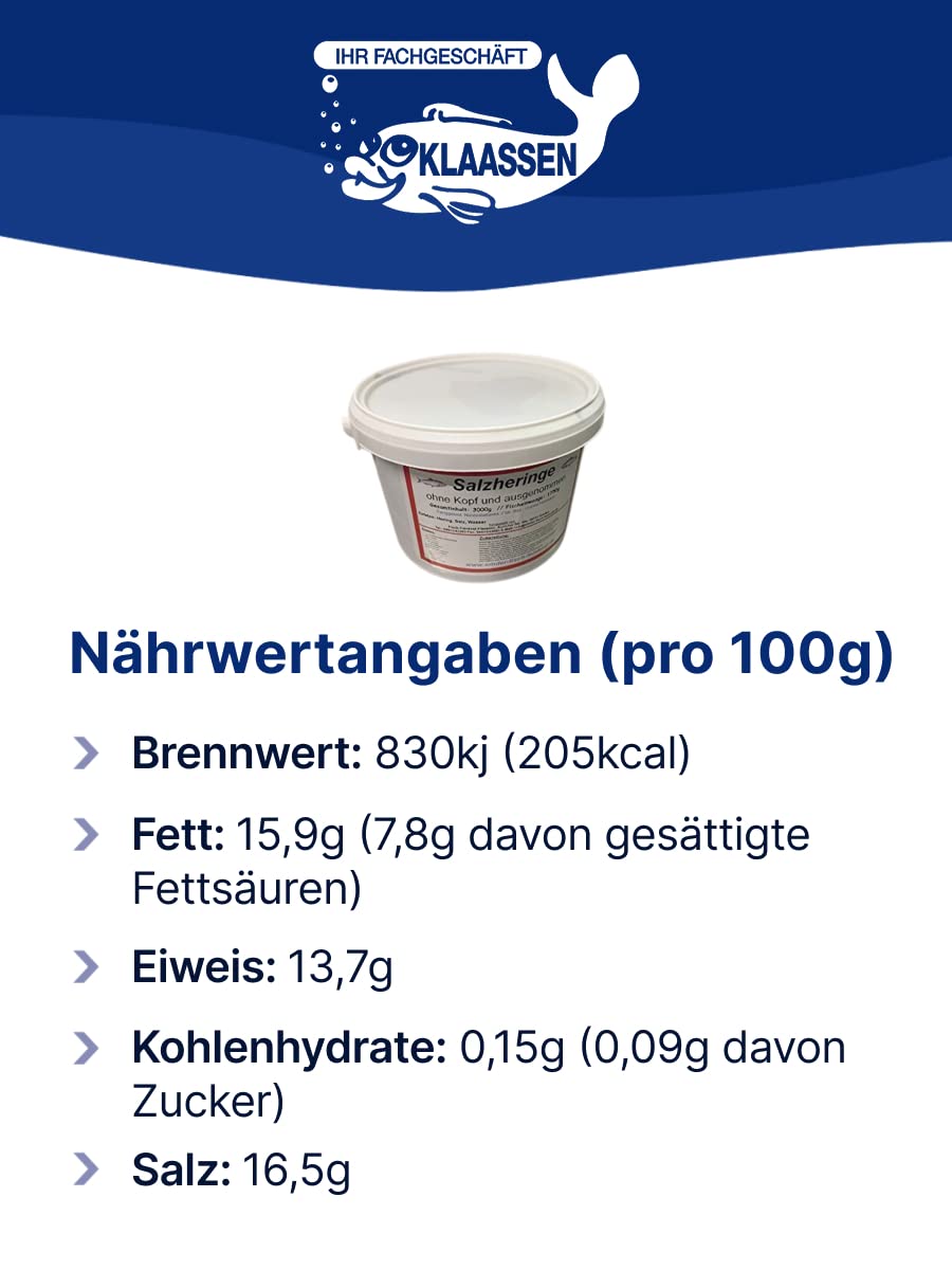 GreetFish Salzheringe, Ausgenommen und ohne Kopf, 1750g