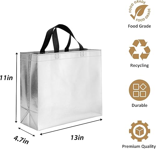 Miniatura 2 de Moretoes 16 bolsas de regalo grandes con asas, coloridas bolsas de regalo, bolsas de regalo a granel para cumpleaños, fiestas, compras y eventos (13