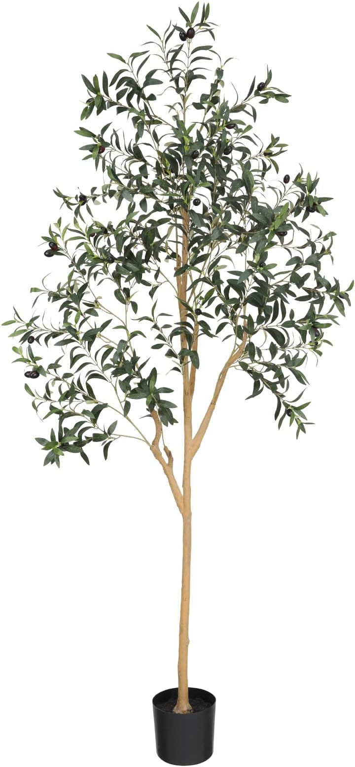 Amazon.com: JUSTOYOU Artificial Olive Trees 6FT Tall Faux Tree Potted ...