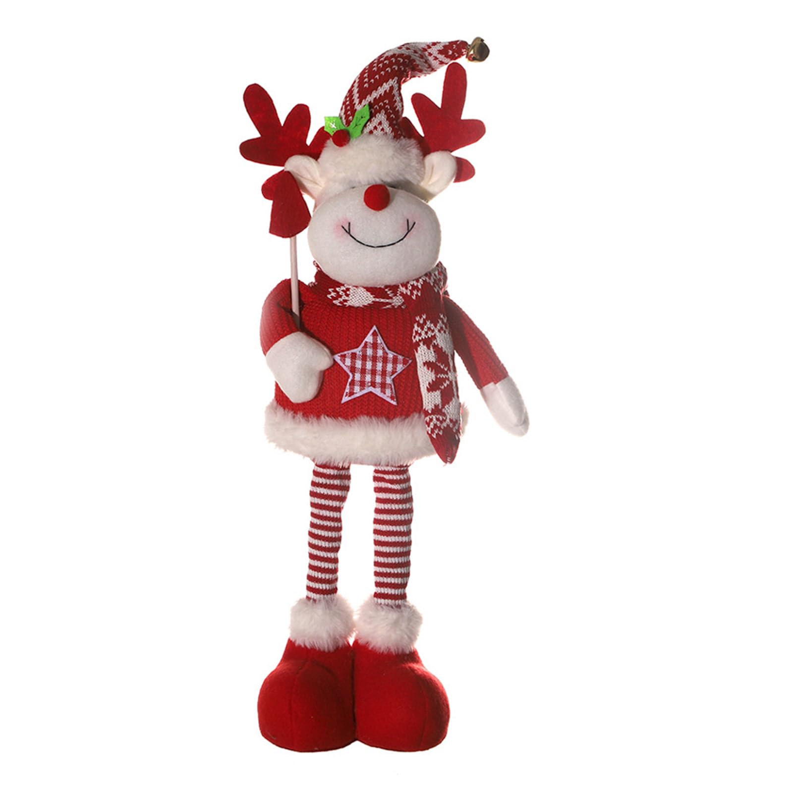 Yhplxyuus Multipurpose Festival Holiday Decoration Telescopic Christmas Ornament Portable for Indoor Celebration Setting Christmas Knitting Figurines