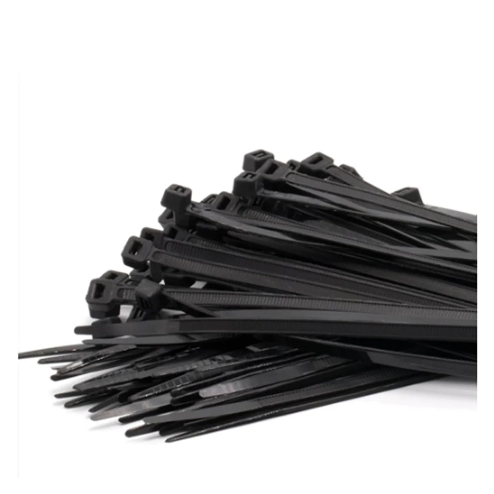 250 Stück/500 Stück/Beutel, kompatibel for 150,200,300,350,400,450,500 mm Länge, 5 Breite, selbstsichernde schwarze Nylon-Kabelbinder(250pcs 5x400mm)
