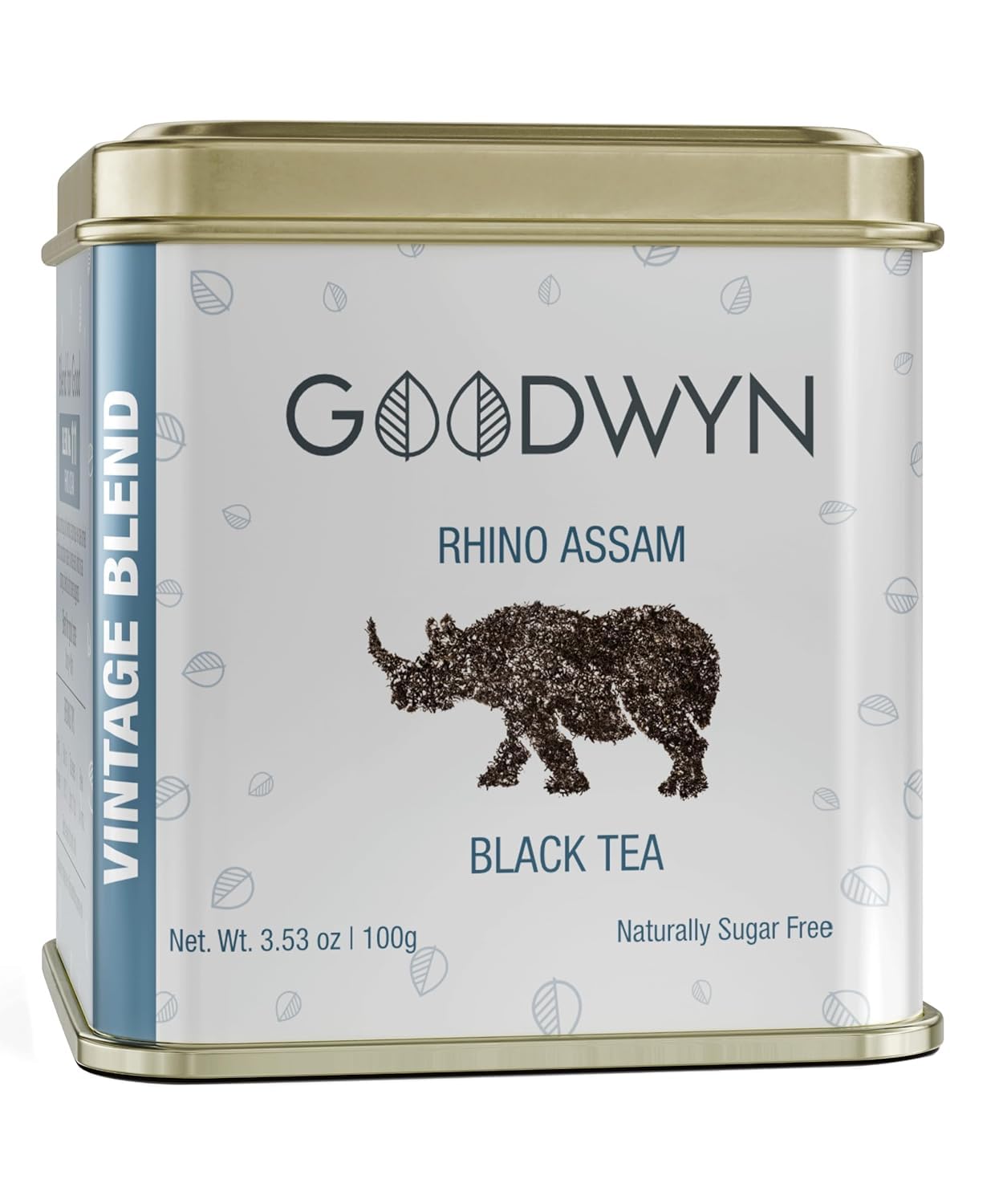 Goodwyn Rhino Assam Orthodox Black Tea (100g) | Authentic | Handpicked Speciality Loose Leaf Tea in Reusable Tin Can | Premium Hamper Gift Souvenir