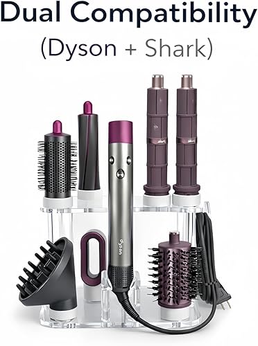 Miniatura 3 de Dyson Airwrap - Soporte de aire de Chorten Nyima, organizador Dyson Airwrap con 8 ranuras, soporte acrílico transparente para secador de pelo de