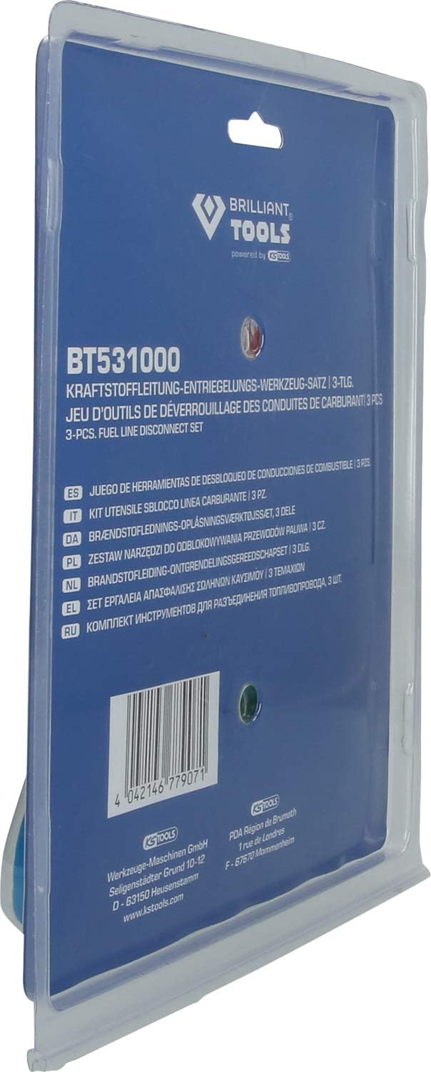 Brilliant Tools BT531000 3-Piece Set Fuel Line Release Tool Kit