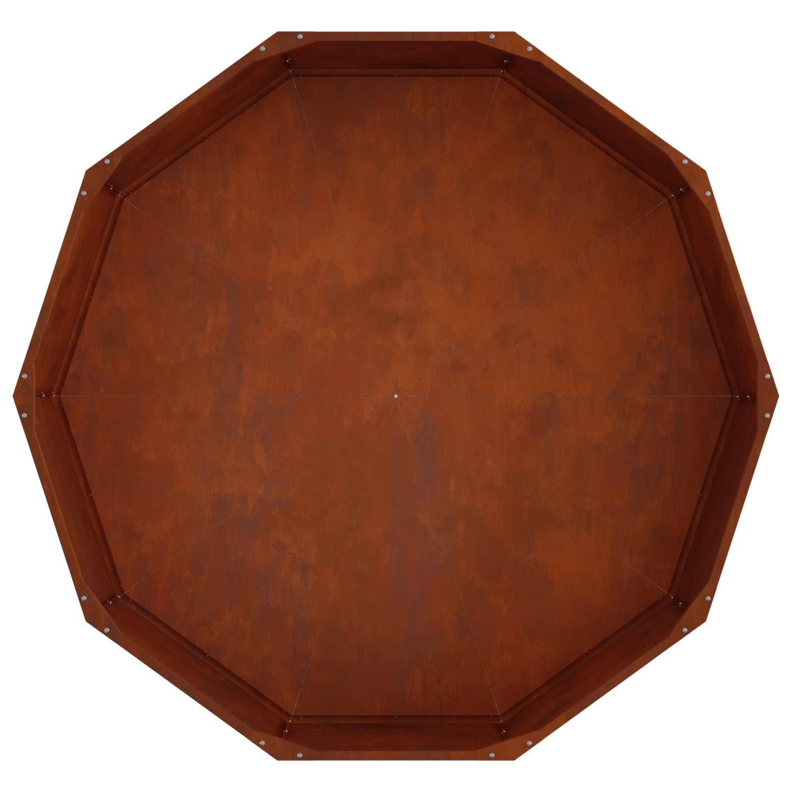Fioriera rotonda in acciaio, 120 x 120 x 35 cm, per esterni, resistente e facile da pulire, per terrazza o balcone