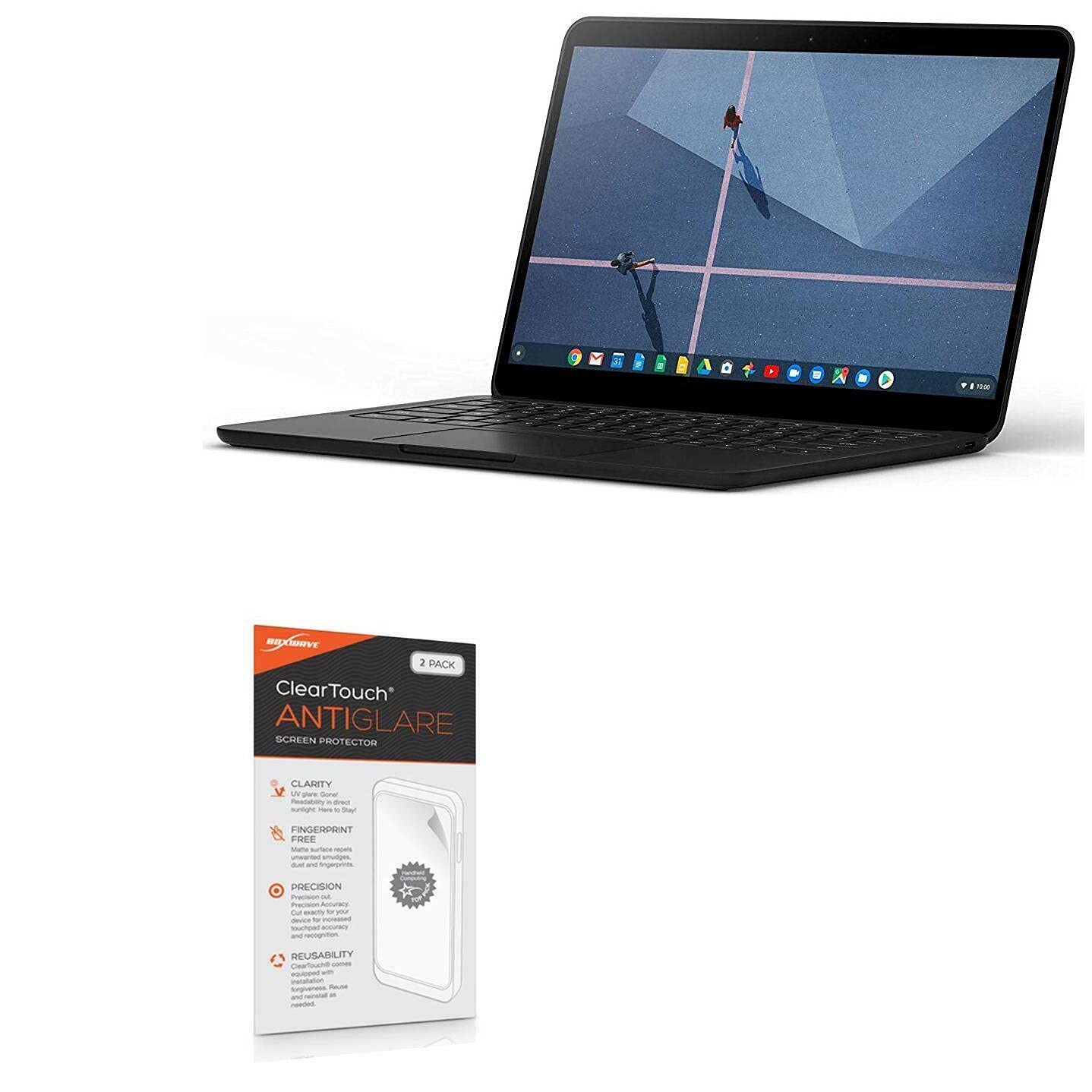 BoxWave Screen Protector Compatible with Google Pixelbook Go - ClearTouch Anti-Glare (2-Pack), Anti-Fingerprint Matte Film Skin for Google Pixelbook Go