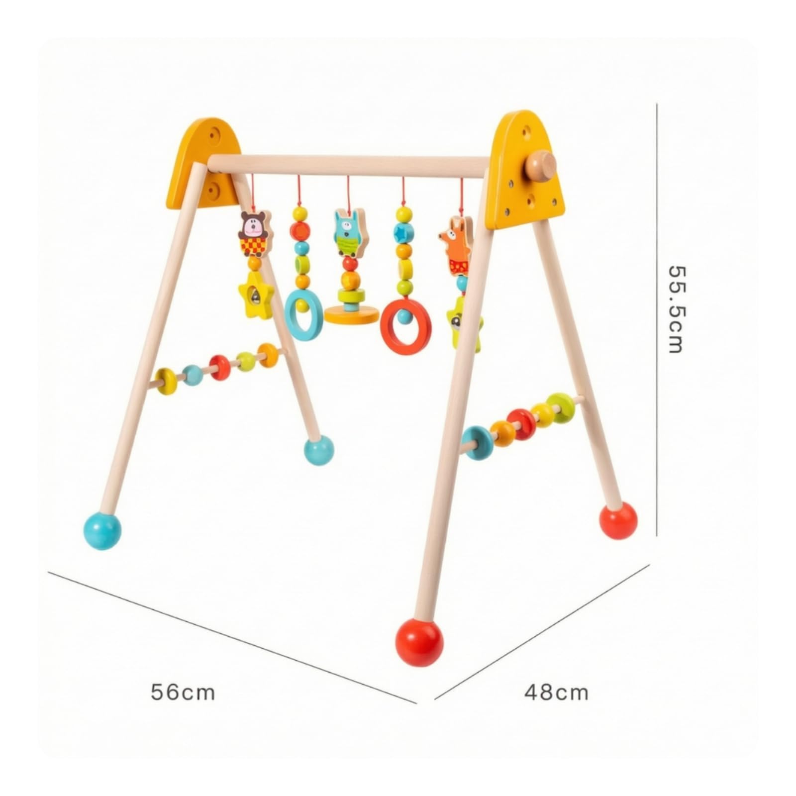 Palestra con Elementi Sospesi Leggero Gym Bebè con Perline e Campanello Educativo Area Giochi Multiattività per Bambini Piccoli