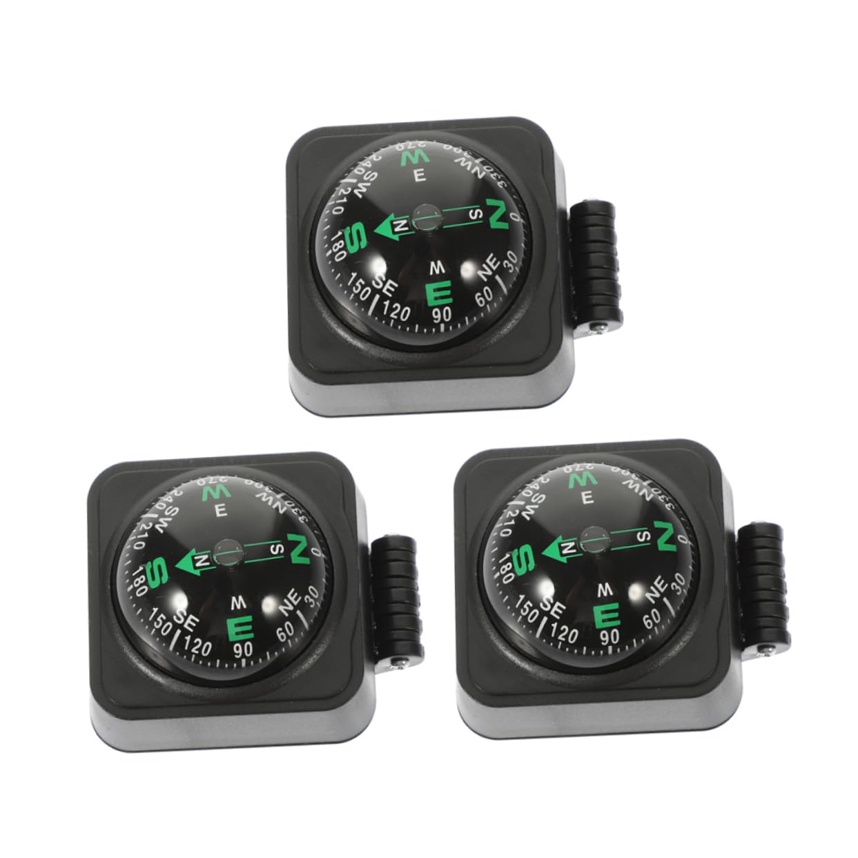 Mikinona 3pcs Car Dashboard Compass: Automotive Ball Dash Compass Mounted Portable Direction Navigation for Car Interior Accessories