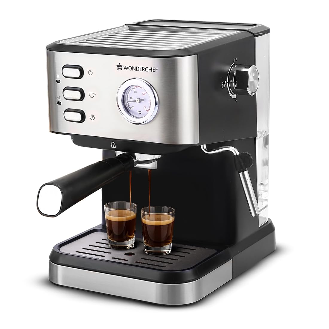 Sponsored Ad - Regenta Espresso Coffee Machine, 19-bar, Make Espressos, Cappuccinos & Lattes at Home, With Steamer, Metal Porta Filter, Temperature Dial, 2 Year Warranty