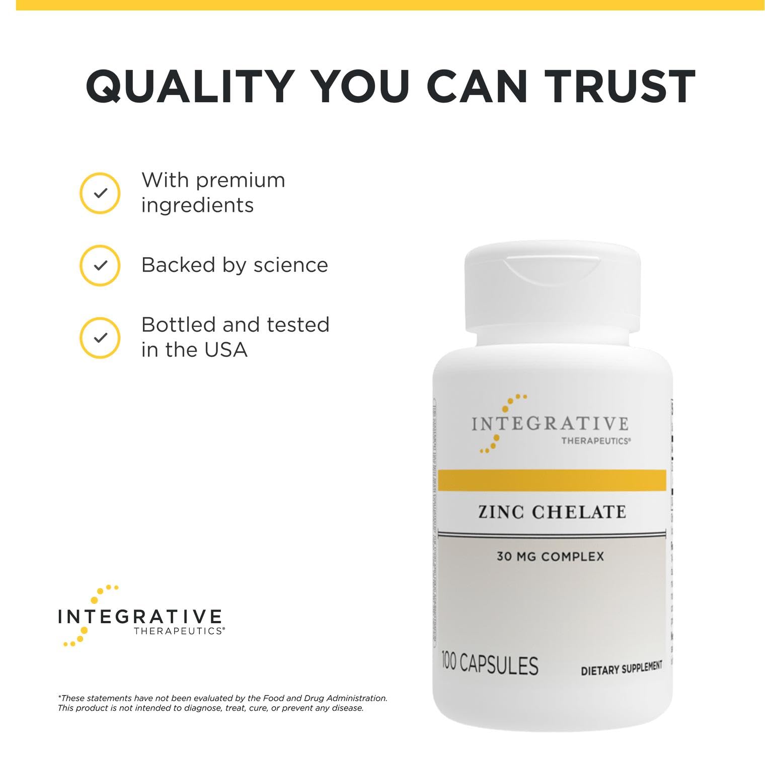 Integrative Therapeutics Zinc Chelate Mineral Supplement, 100 Capsules — Amazon image 6