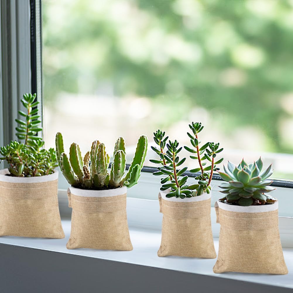 20 Sacchetti Di Iuta 30x40 Cm Con Coulisse - Bustine Per Regali, Natale, Fai Da Te E Giardino - Foto 10