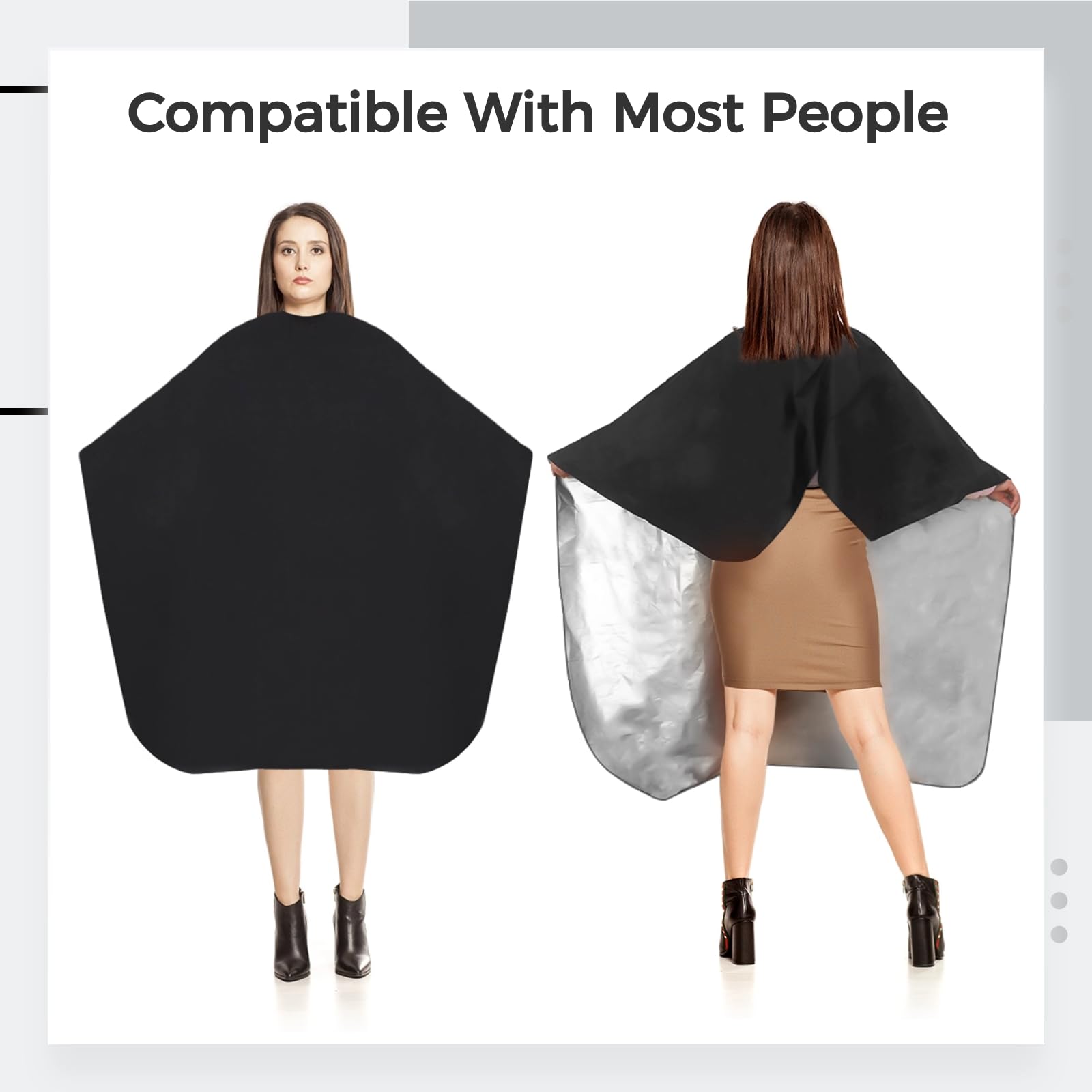 SWEWARM 8 PCS Barber Cape, Waterproof Shampoo Capes With Snaps Buttons Closure, Large Hair Cutting Salon Cape Barber - Image 4