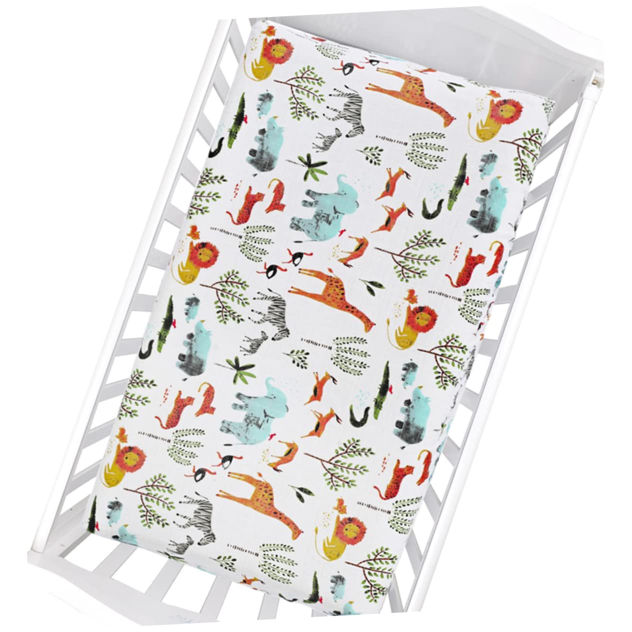 Toyvian 4piezas Cubierta De Colchón Cambiador De para Bebés Funda De Cambiador De Mesa Diseño De Animales del Bosque Lavable y Reutilizable