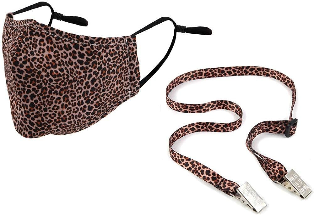 Leopard Animal Print Face Mask with Adjustable Leopard