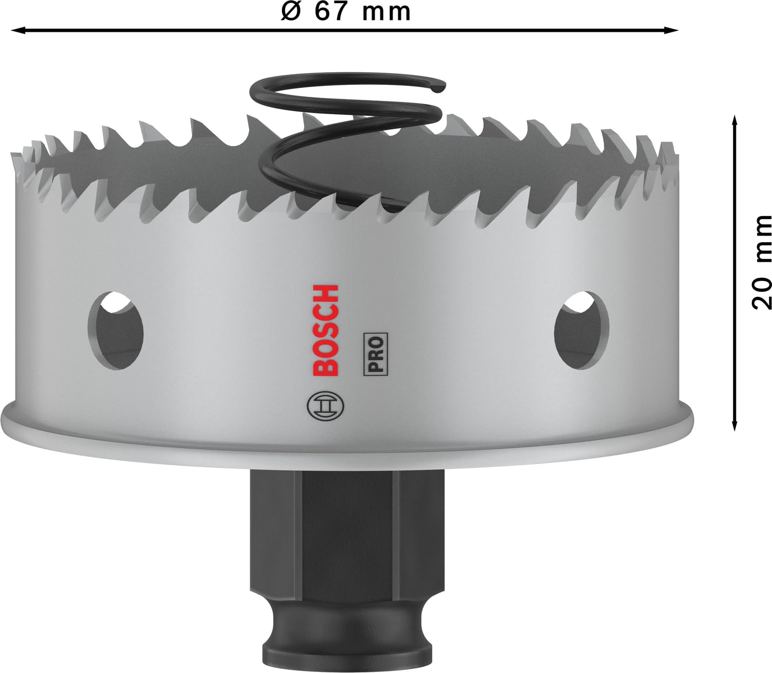 Bosch 1x PRO Sheet Metal Power Change Plus Delik Açma Testeresi (Paslanmaz Çelik Saclar, Çelik Saclar, Ø 67 mm, Professional Aksesuar Döner Matkap/Vidalamalar, Darbeli Matkap/Vidalama)