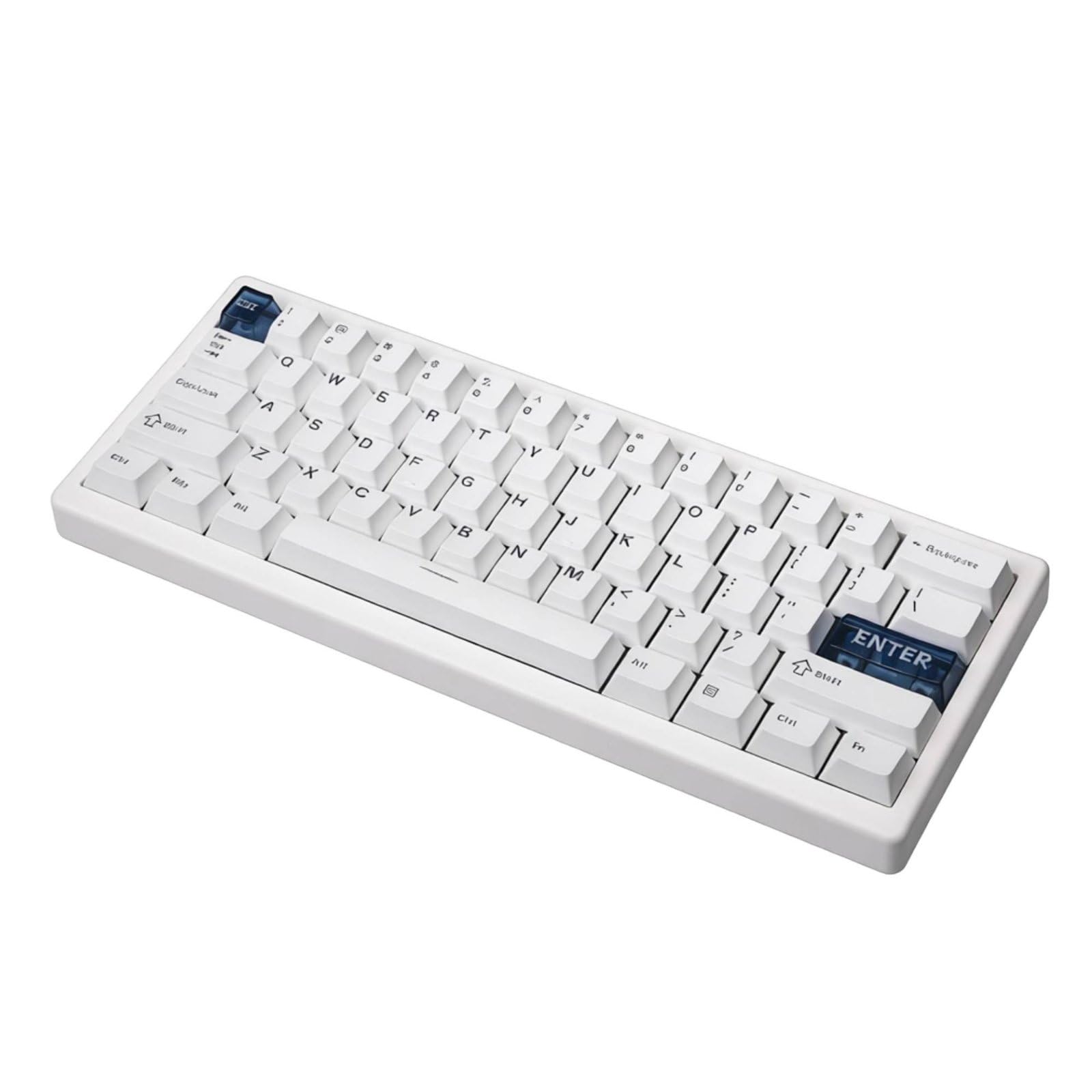 Teclado Mecánico Compacto Teclado Teclado Gaming Teclado Programable Teclado Retroiluminado con Software para Macros y Remapeo de Teclas Estructura, Blanco, Qk61 Inglés