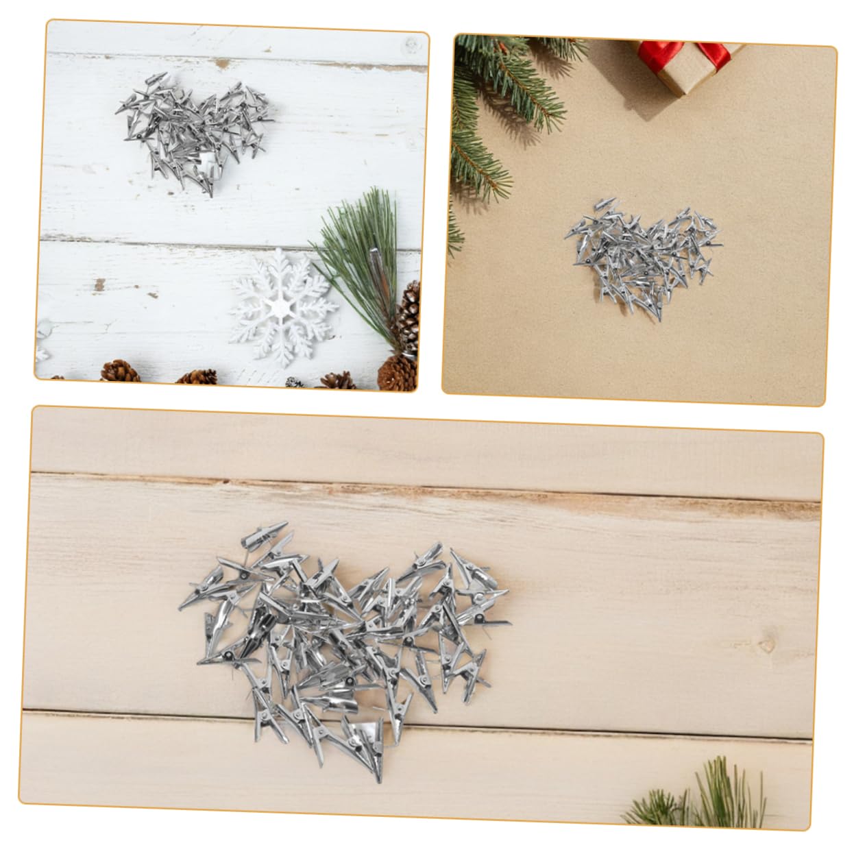 Levemolo 100pcs Clips for Crafts Wreaths and Tree Decorations Easy to Use for Holiday Decor for Seamless Festive Ambiance