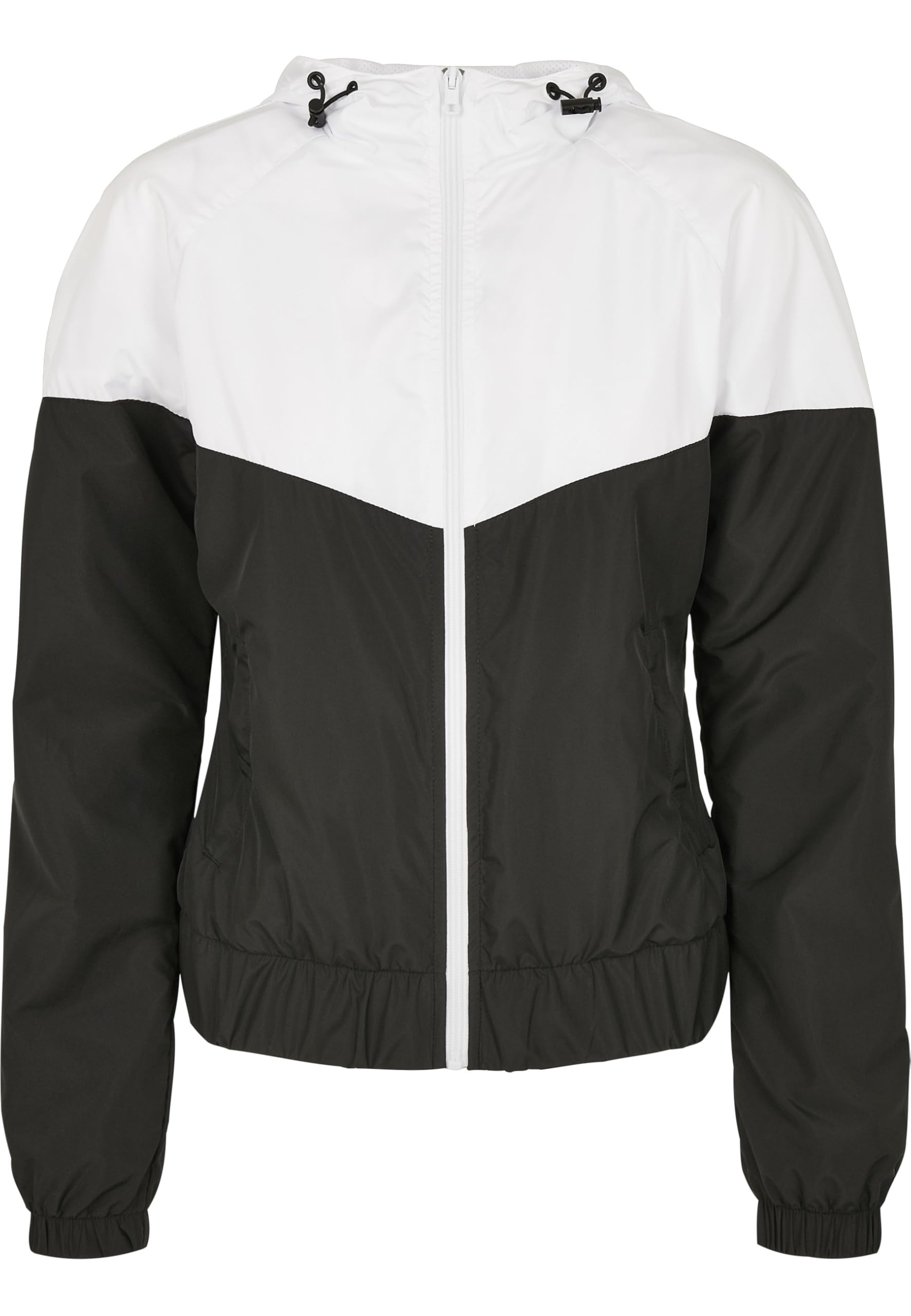 Urban Classics Women's Ladies Arrow Windbreaker Wind Jacket, White/Black, M