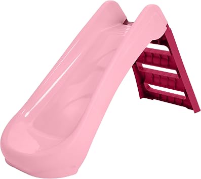Pink Folding Slide for Toddlers and Children 18 Months + Kids Outdoor Play Equiptment. Ideal First Slide for Toddlers and Young Children