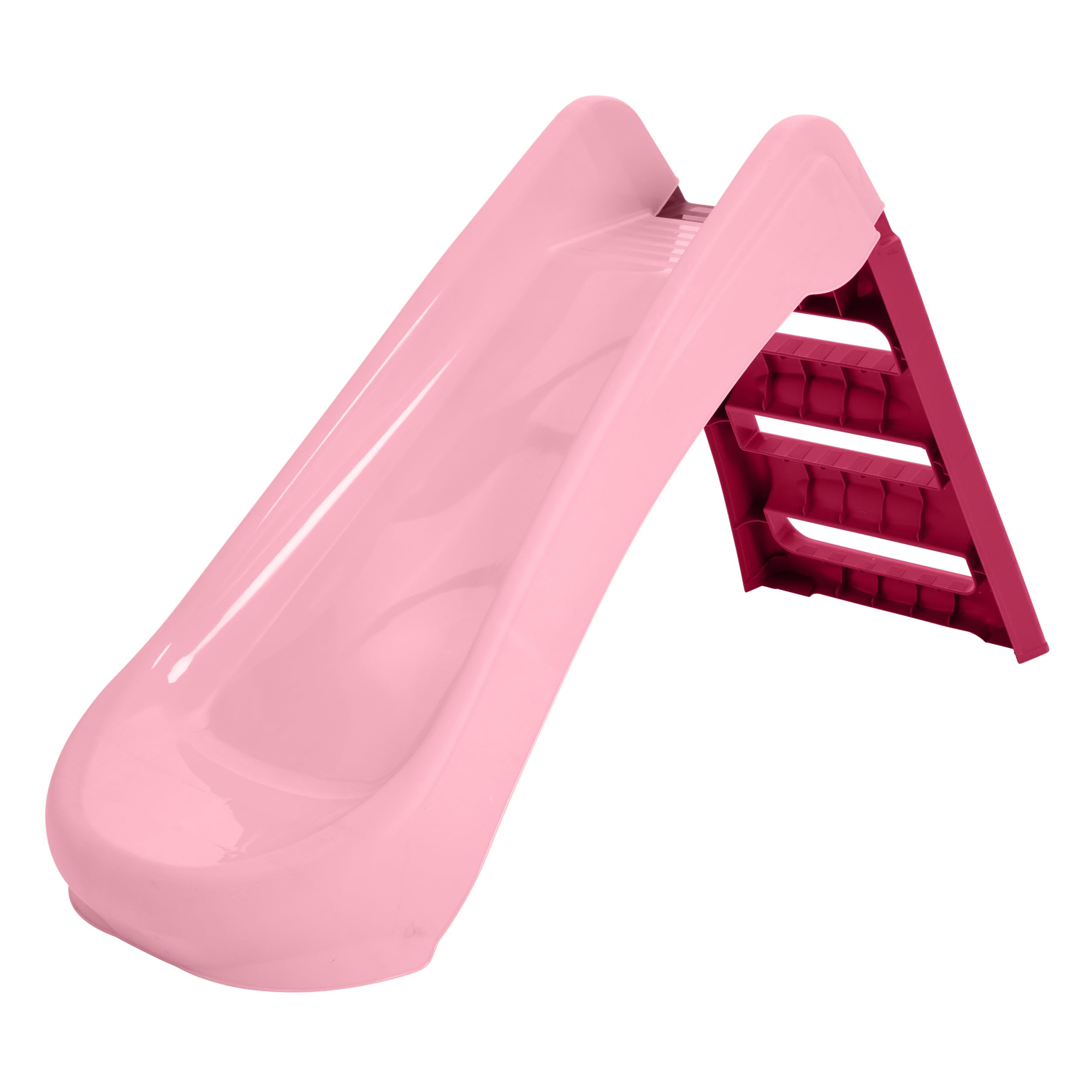 Palplay Pink Folding Slide for Toddlers and Children 18 Months + Kids Outdoor Play Equiptment. Ideal First Slide for Toddlers and Young Children