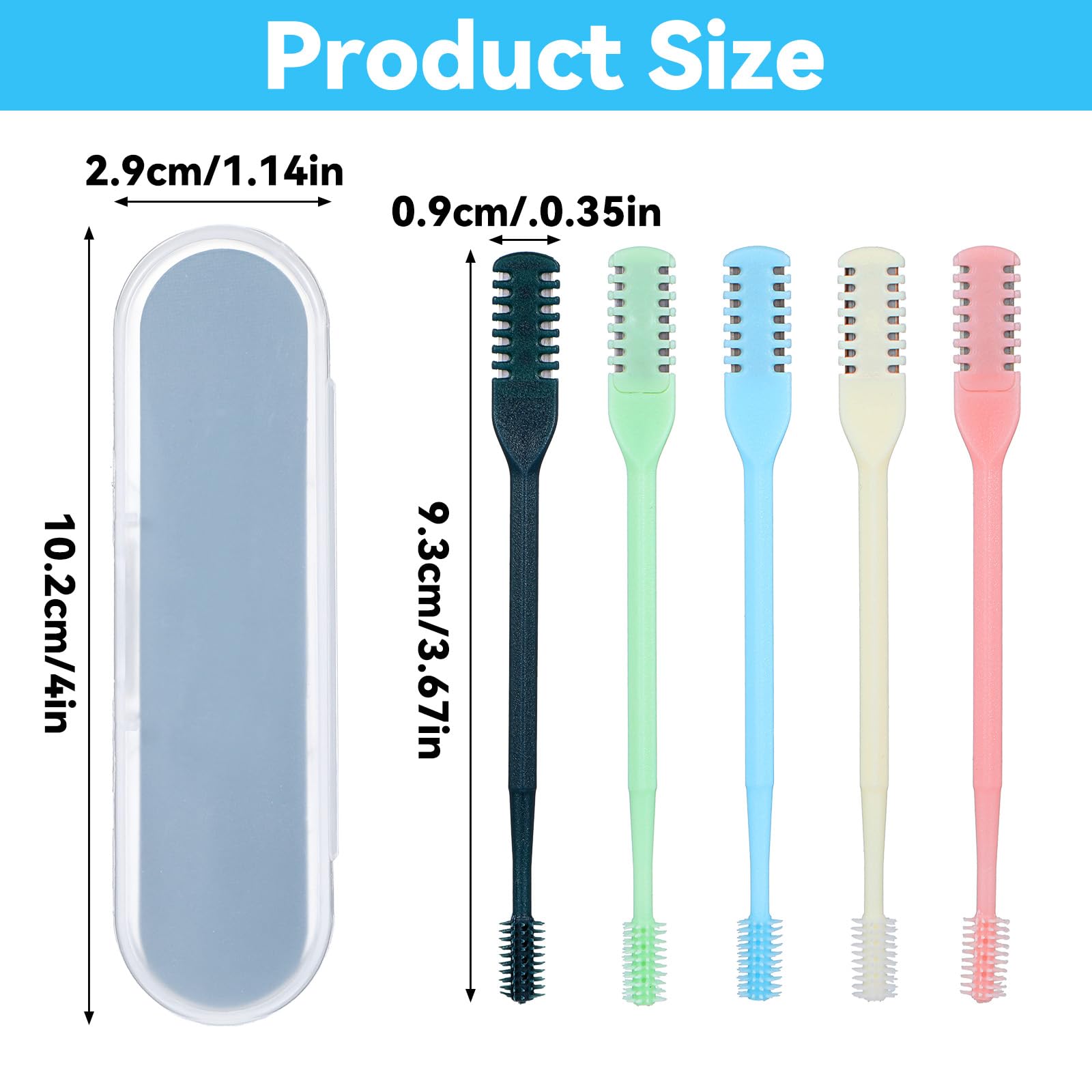 Oruola 5 Stück Nasenhaarschneider,Doppelseitiges Nasenhaarmesser,2-in-1 Nasentrimmer,360° Drehbarer Manuell Nasal Hair Cutter,Rotierender Nasenhaarreiniger und Trimmer,Nasenrasierer für Herren Männe