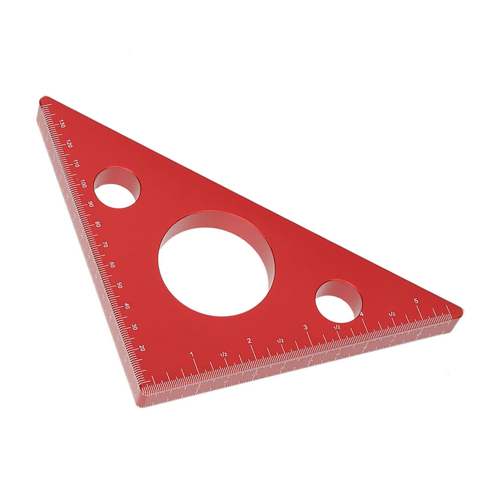 Righello Triangolare Professionale in Lega di Alluminio per la Lavorazione del Legno, con tacche di misurazione Precise per Il Fai da Te.