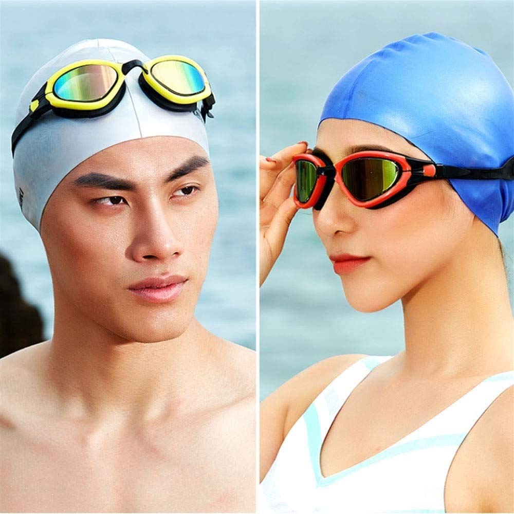 JINGYAN Occhialini da nuoto Occhiali da nuoto, lenti anti-nebbia HD, occhiali sott'acqua senza perdite, confortevole pezzo di naso, piscina in silicone in gomma resistente morbido