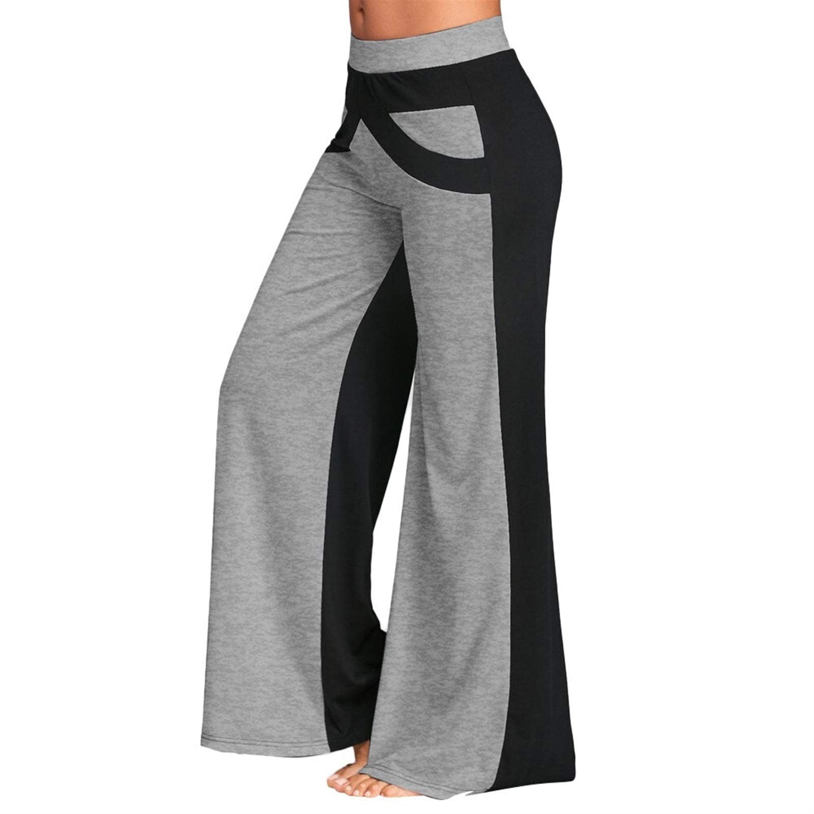 Mujeres Pantalones Pantalones Pantalones De Campana Pantalones De Destello Cintura Alta Pierna Pantalones Deportivos Pantalones De Deportes Señoras Cintura Elástica Pantalones Sueltos Loose