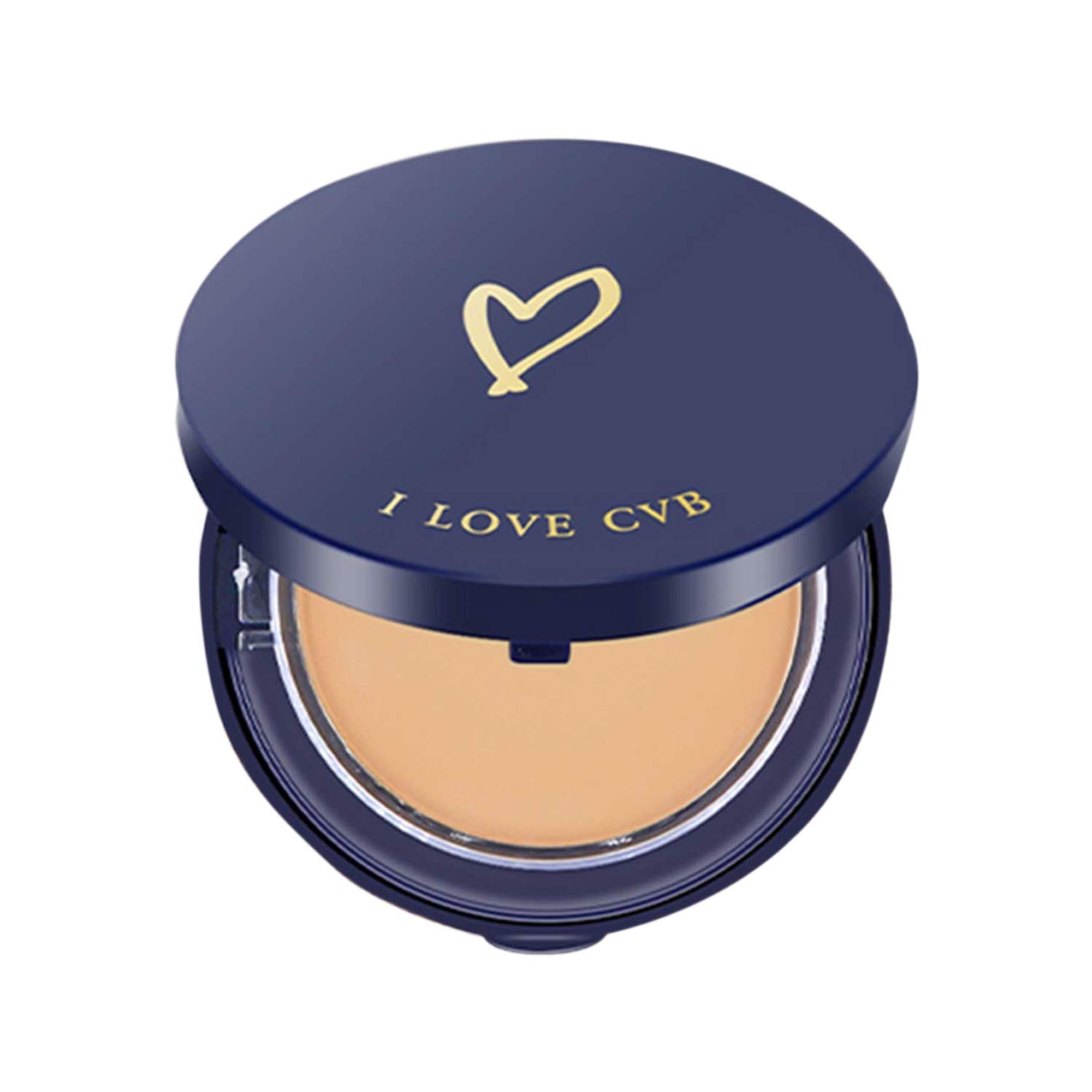 CVB C25 Perfect Pressed Powder for Long Lasting Effect, Weightless Stay Compact Powder for Makeup Base, Enhances Skin Tone, Blurs Imperfections (04, Natural Nude)