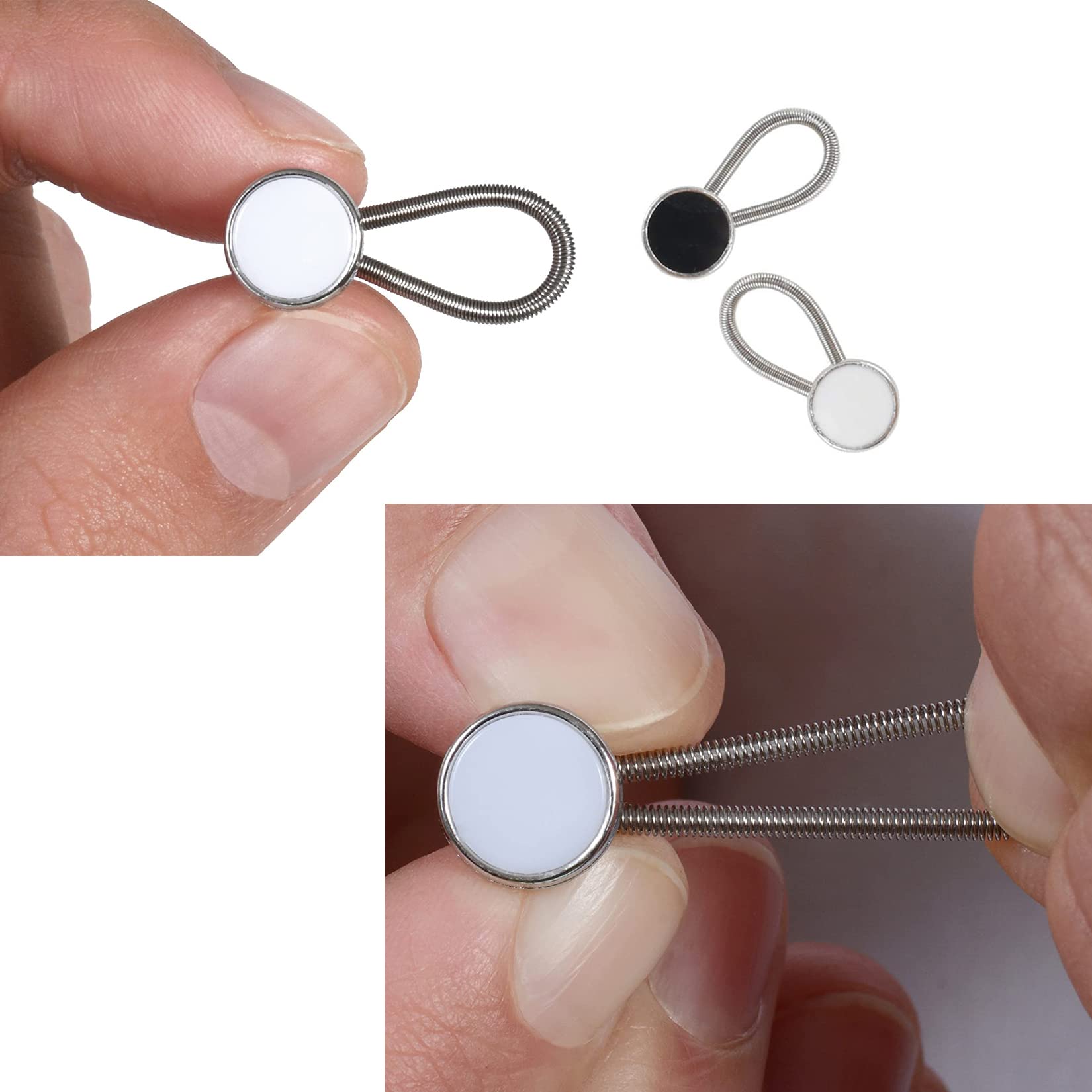 Collar Extenders Metal Button for Large Mens Shirts for Shirt Dress Trouser Coat 6 Pack, 3/8