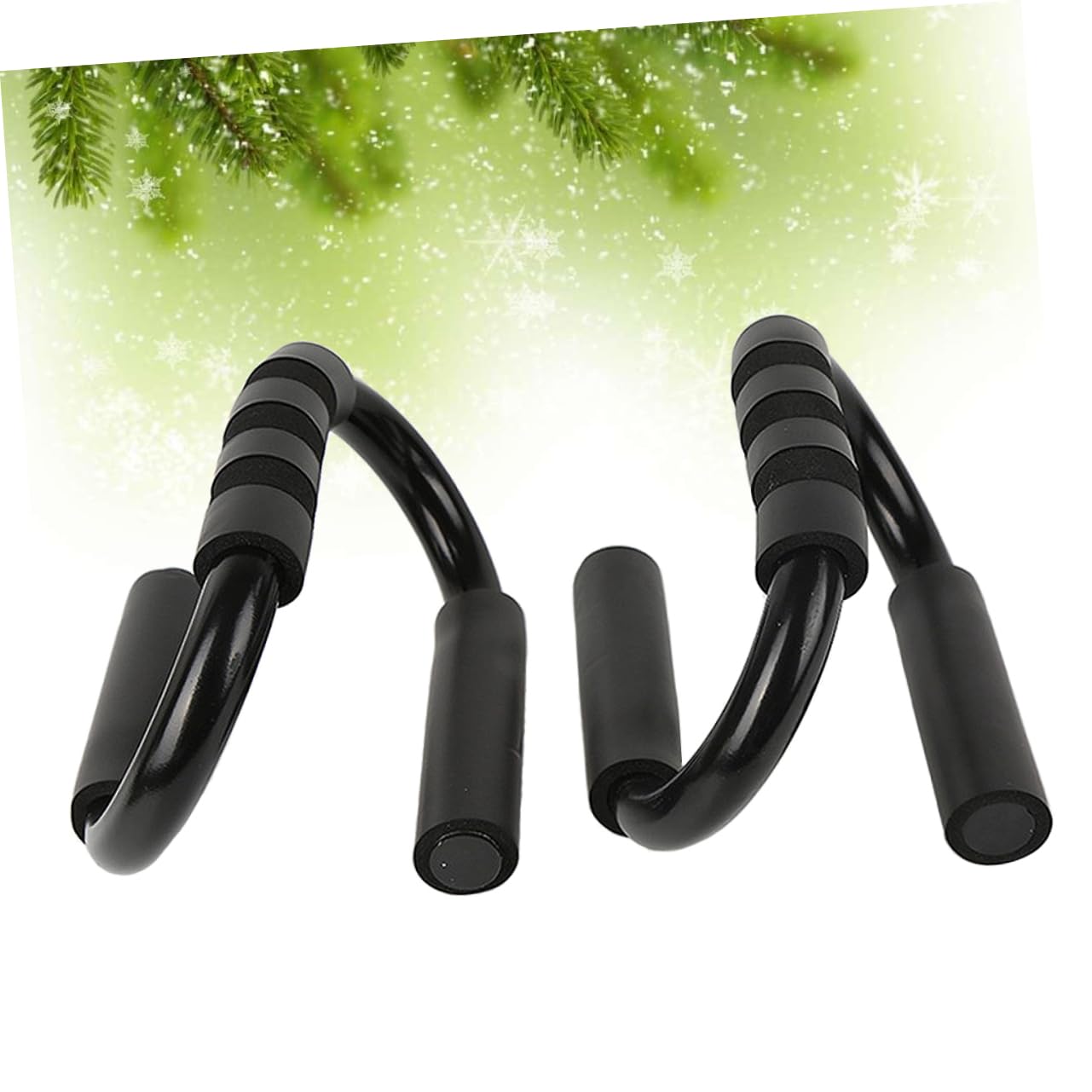 COOLHIYA 1pair Stands for Men Fitness Abdominal Trainer Black Handles Stable Design for Chest Core Muscle Workouts Gym