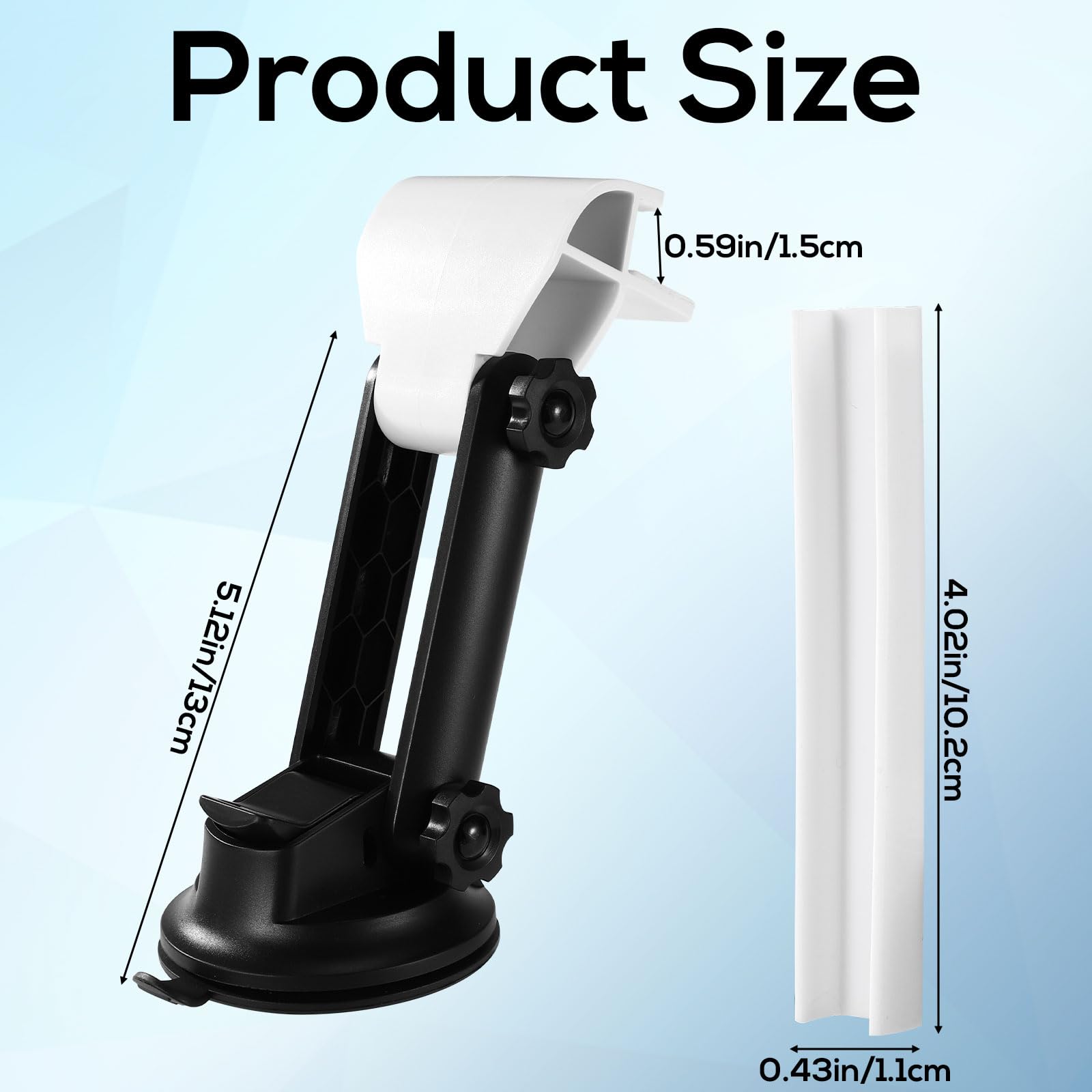 Uchwyt Samochodowy na Deskę Rozdzielczą do Starlink Mini, Plastikowy Uchwyt z Przyssawką o Regulowanym Kącie Zapewniający Stabilność Anteny Podczas Jazdy(Czarny)