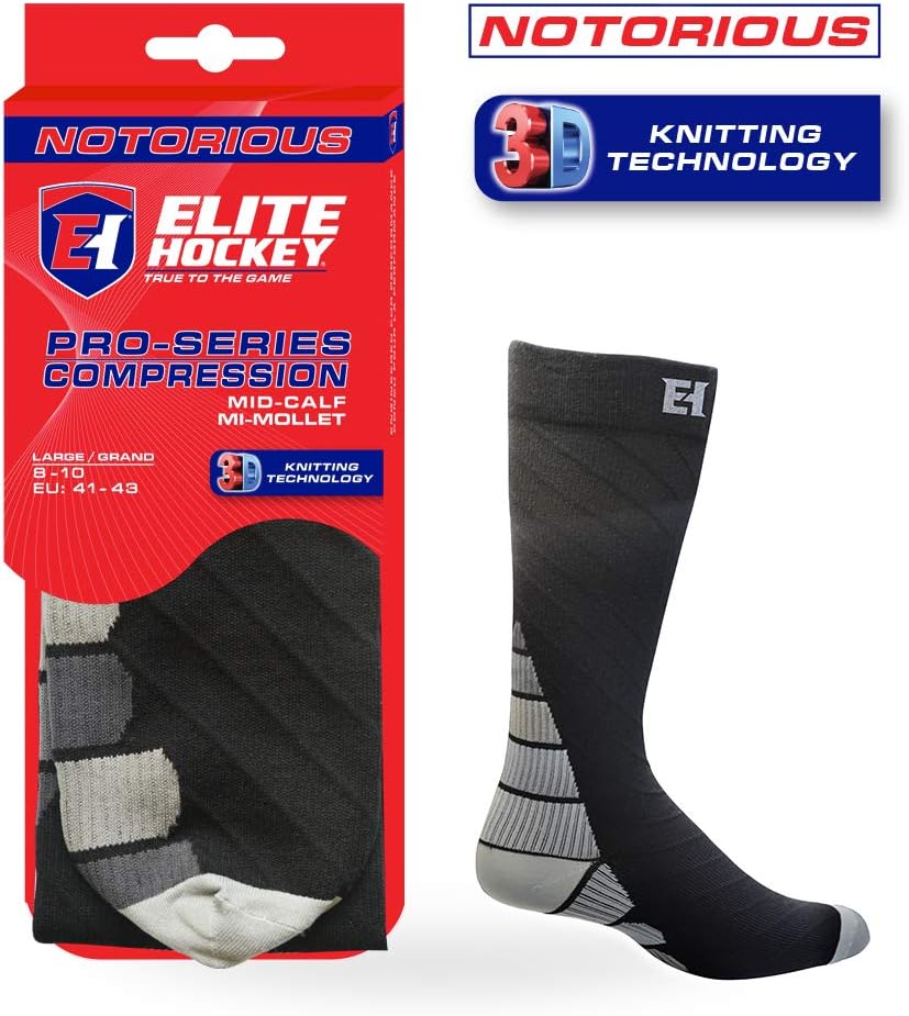 Elite Hockey, Notorious Pro-Series Compression Calf Sock (One Pair)