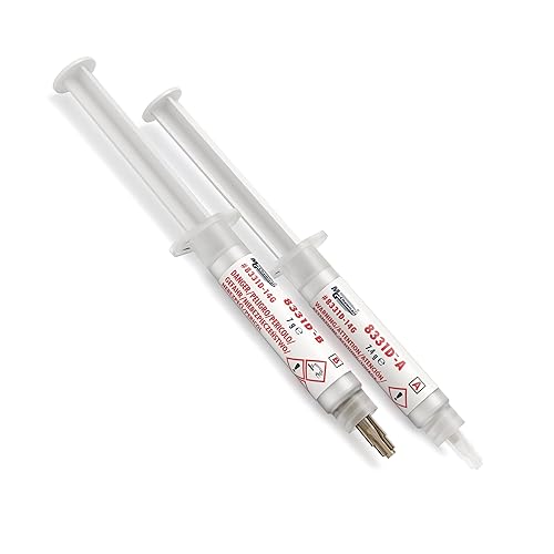 MG Chemicals Adhesivo epoxi conductor plateado 8331D, alta conductividad, tiempo de trabajo de 20 minutos, 2 partes, kit de 0.49 oz