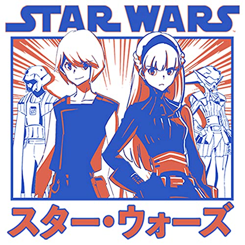 STAR WARS Visions Twins Anime Girl's Solid Crew Tee2