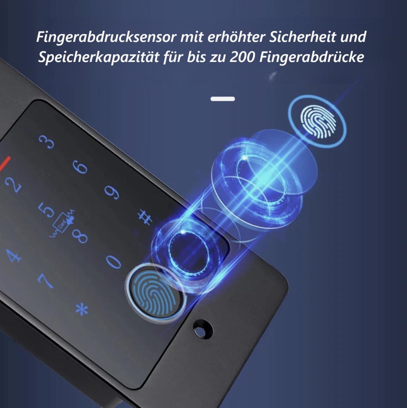 MATHFEL Smart Lock Zugangssystem mit Fingerabdruck & RFID – Elektronisches Türschloss für Haustür, IP66, Code & Transponder, Elektrisches Türschloss Außen, Automatisches Smartes Türschloss (Unterputz)