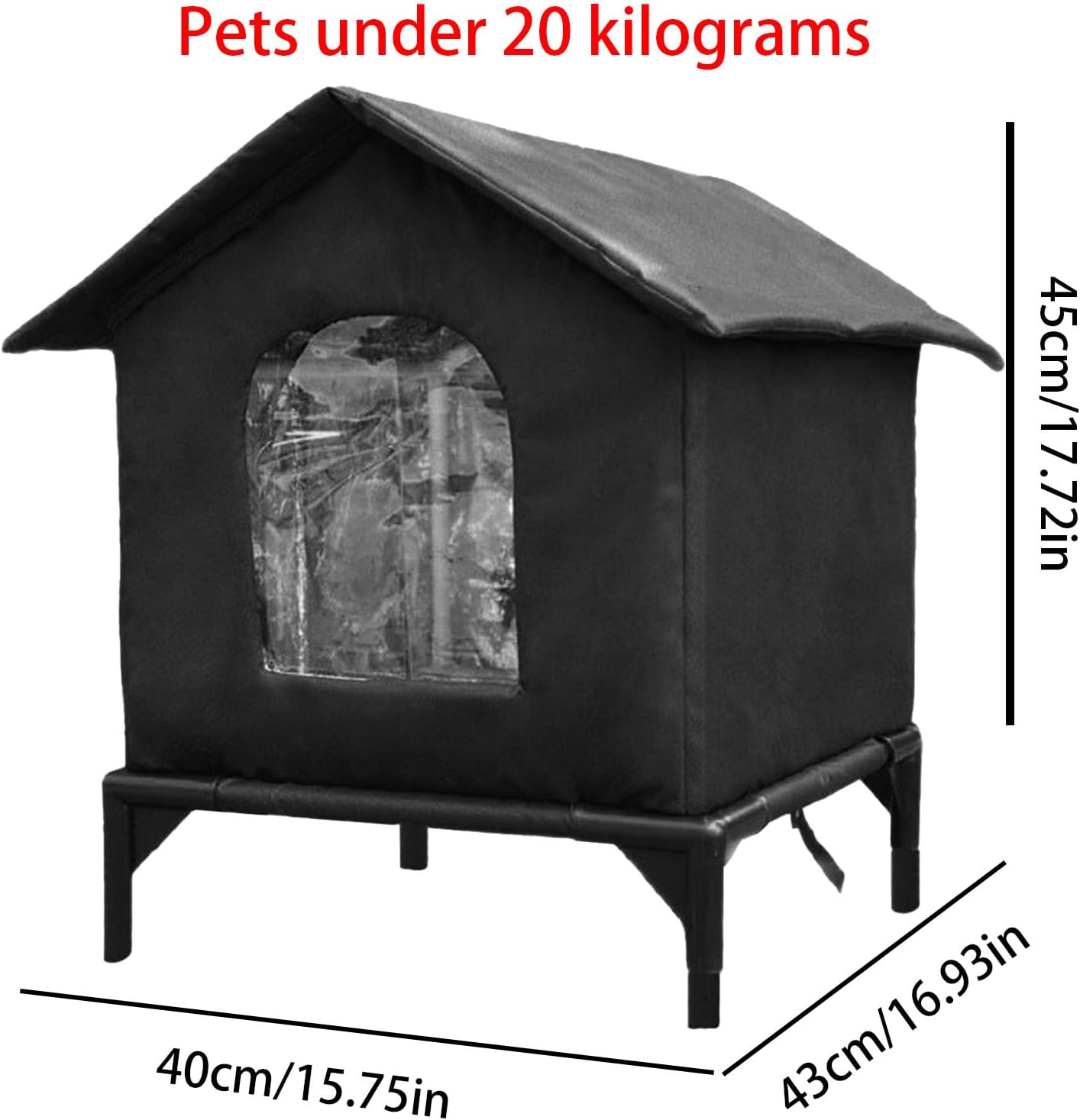 Outdoor Cat Shelter - Waterproof Pet House Insulated Hideaway, Protective Cover, Easy Clean Design | Garden Patio Backyard Indoor Winter Summer Shelter for Kitten Cat Bunny Small Animal