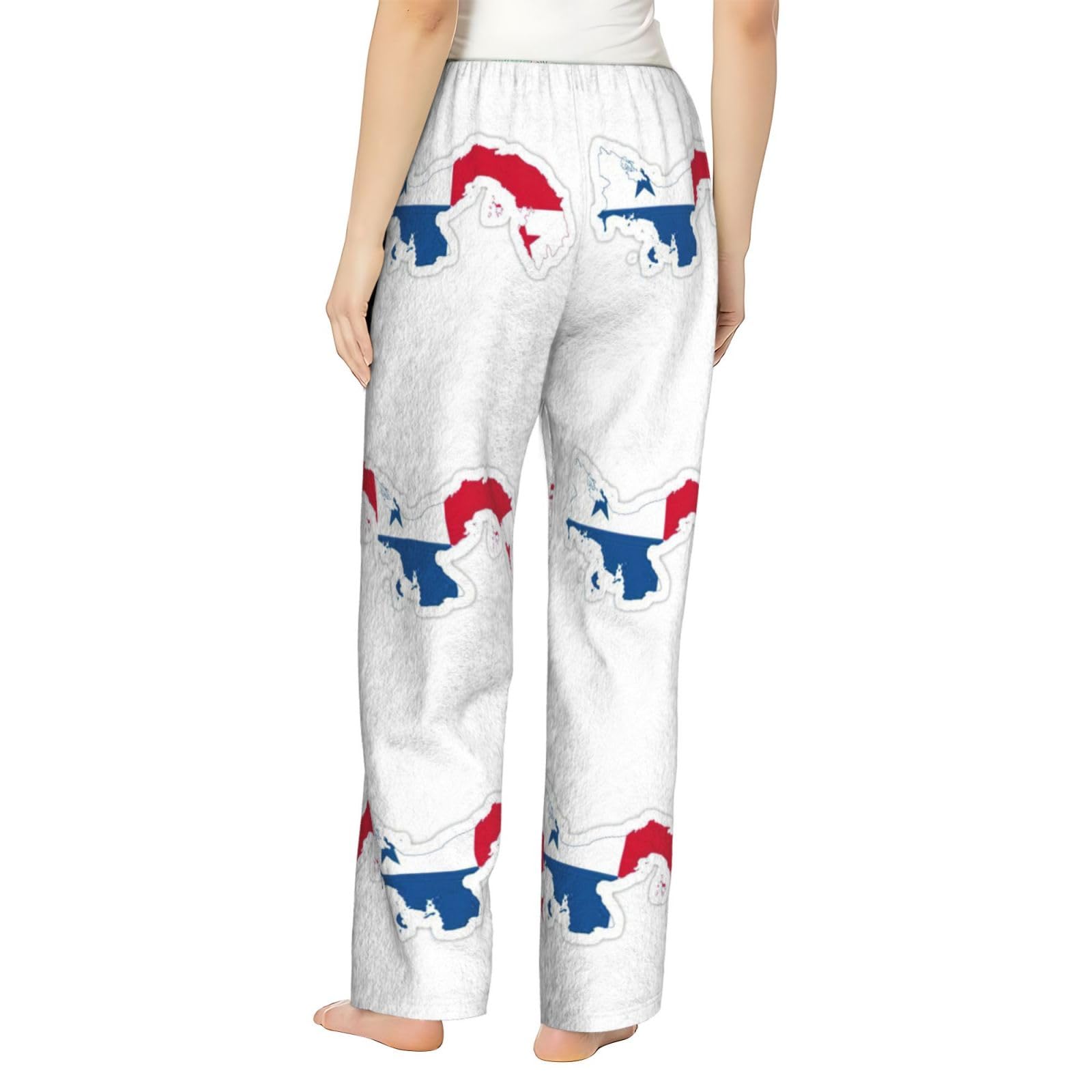 Damen-Schlafanzughose mit Panama-Flagge, Flanell, warm, bequem, für Urlaub, Weihnachten