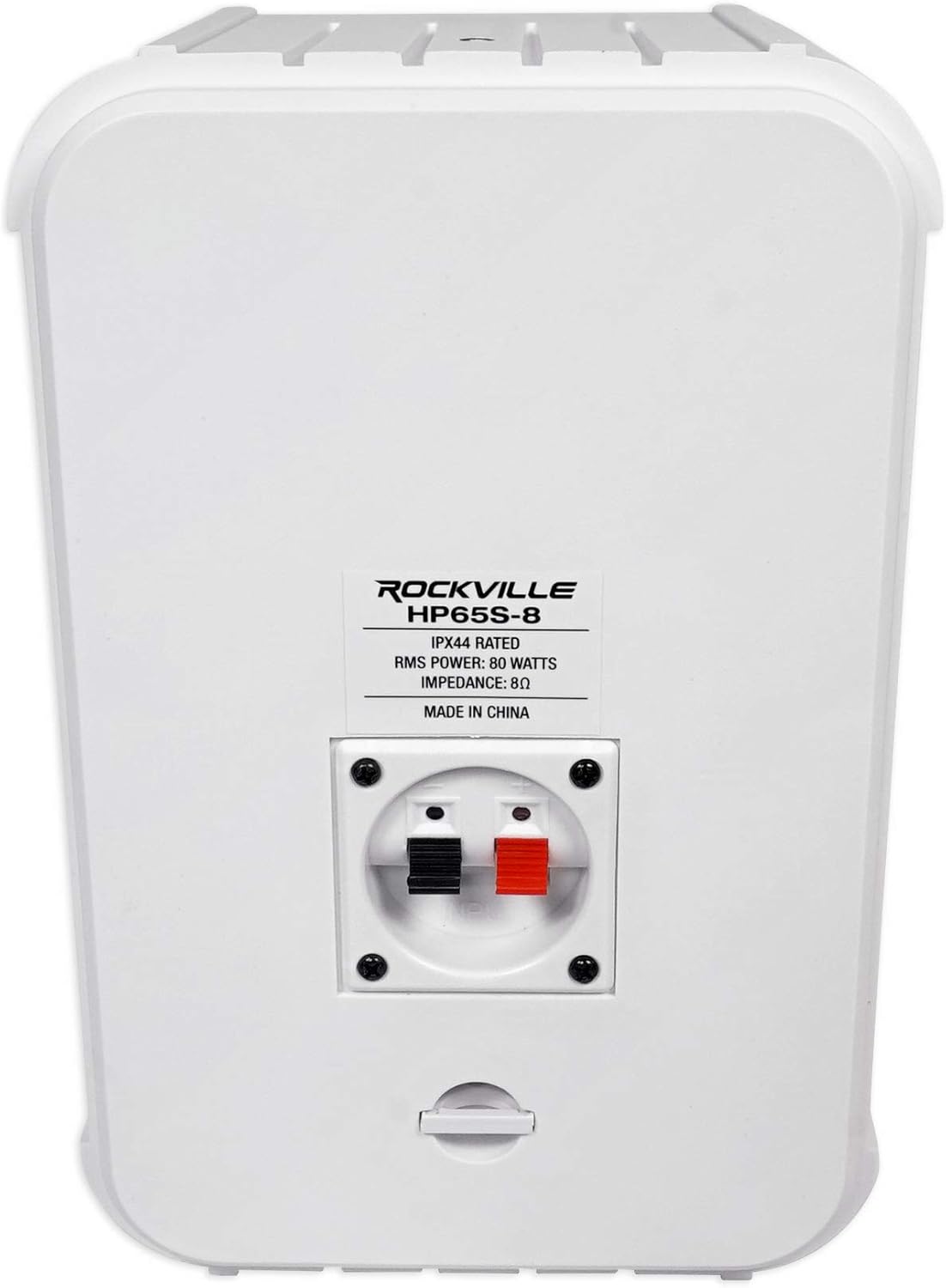 Rockville HP65S-8 6.5 in 8 Ohm Marine Box Speakers-White 500W Peak/160W RMS per Pair, IPX44 Weather Resistant, w/Swivel Mount Brackets, for Boats, 2-Pairs