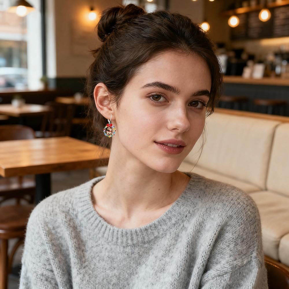 Christmas Earrings Reindeer Earrings for Women Dangling Sterling Silver Dangle Cute Animal Jewelry Holiday Xmas Gifts - Image 5