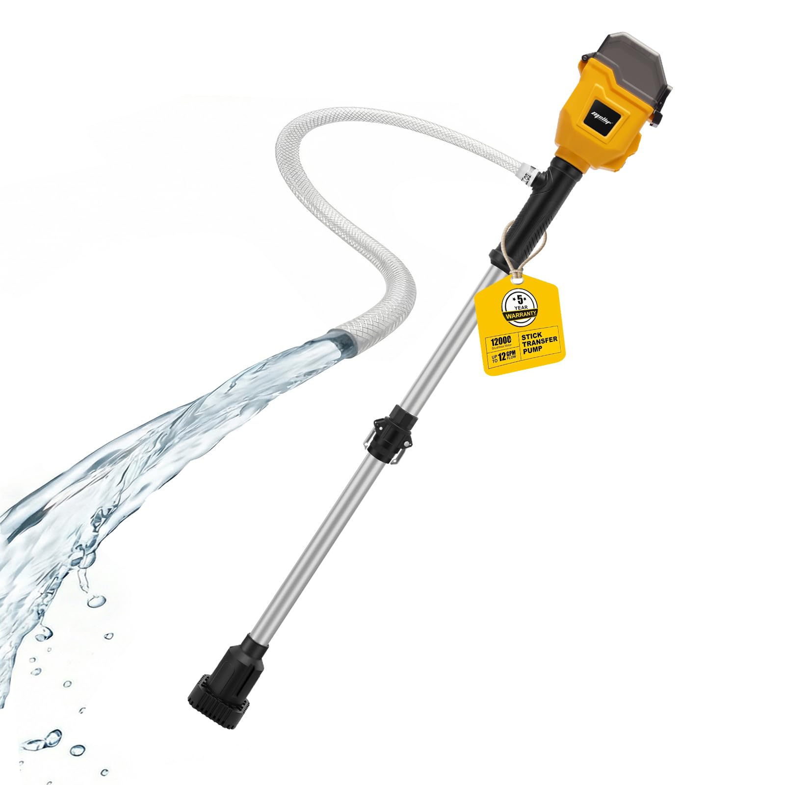 Cordless Stick Water Transfer Pump Compatible with Dewalt 20V Battery(Tool Only), 720GPH Brushless Stick Utility Pump for Pool Garden Pond