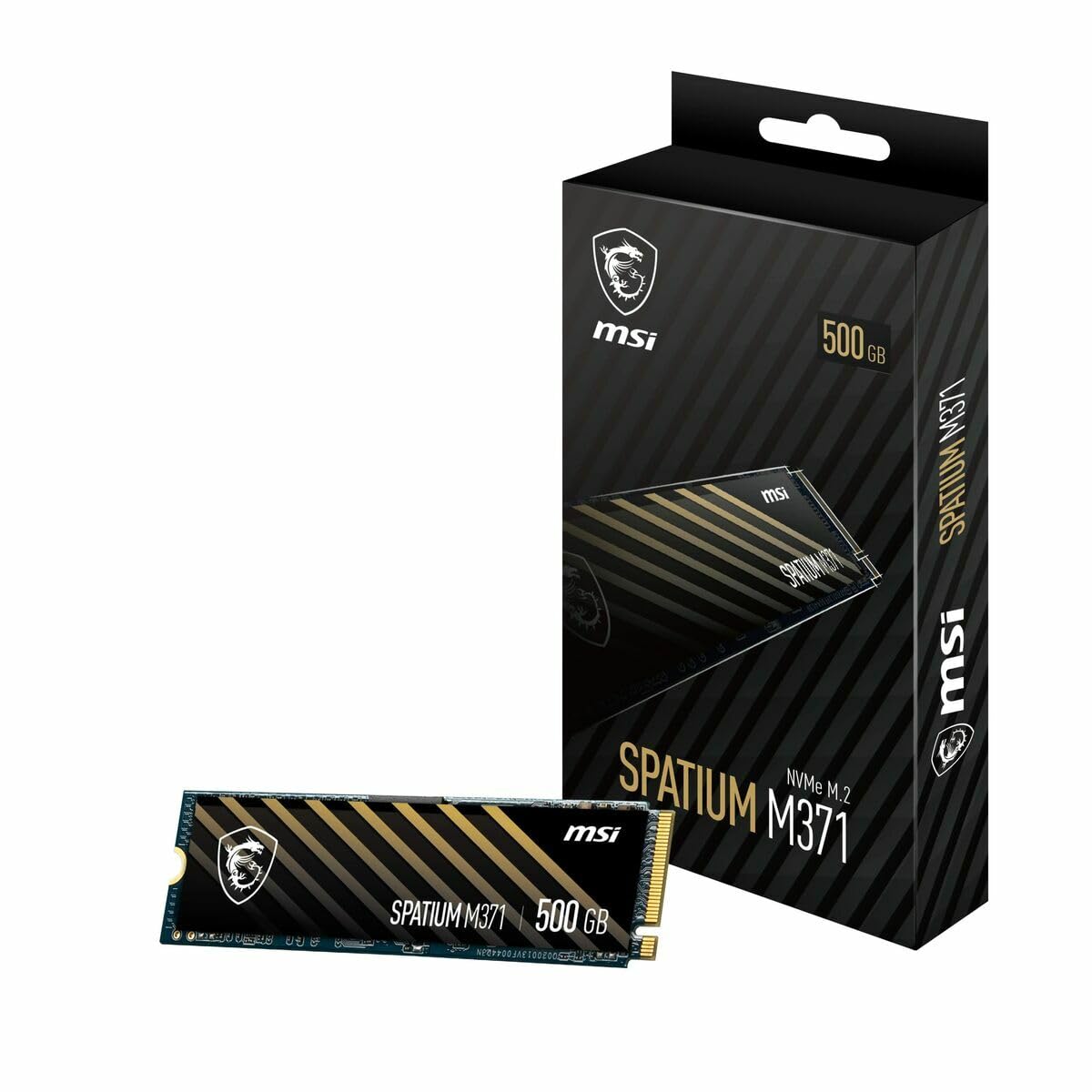 MSI SPATIUM M371 NVMe M.2 500GB - PCIe 3x4 NVMe M.2 Internal Solid