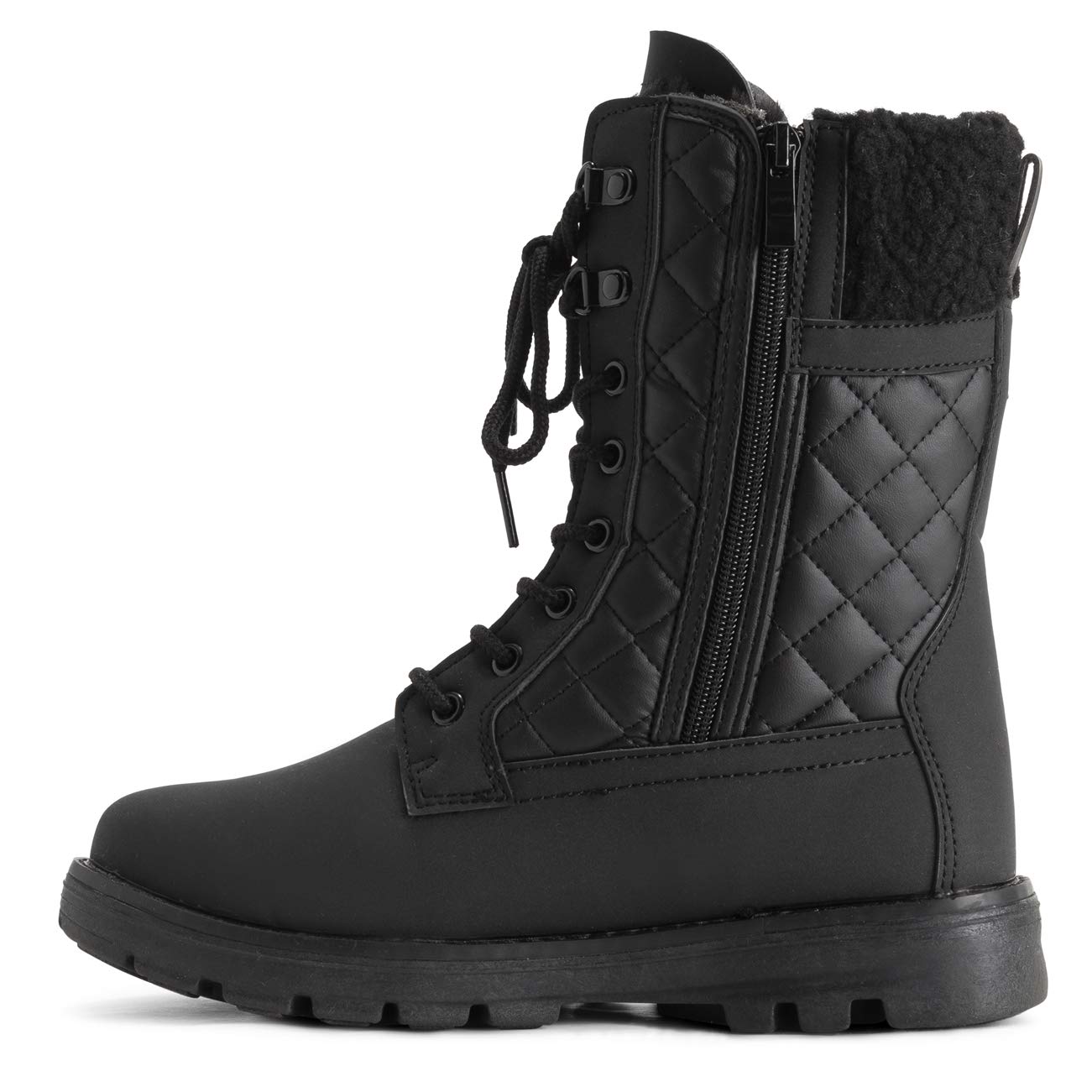 Polar Damen Schneestiefel – Mit Memory Foam, Außentasche & Innenreißverschluss – Wasserdicht, Warm & Rutschfest – Robuste Gummisohle mit Tiefem Profil