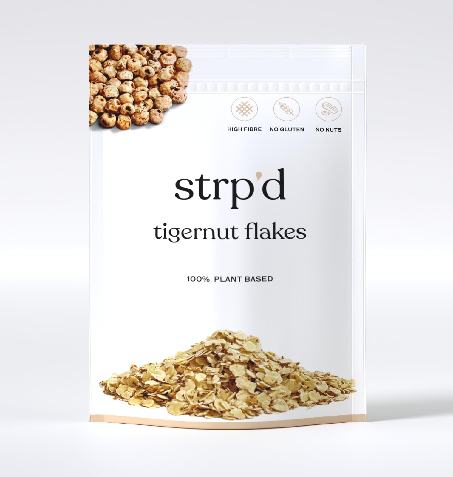 Tigernut Flakes (400g) | Healthy alternative breakfast cereal | Gluten-free, nut-free & grain-free alternative to oats | High Fibre Breakfast | Vegan | Paleo Breakfast Cereal | Naturally Sweet