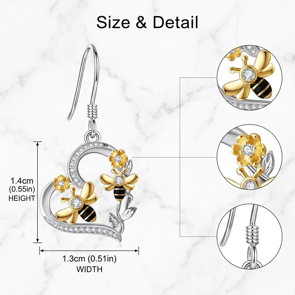 DAYLINLOVE Vogel Ohrringe 925er Sterling Silber Schmetterling/Libellen/Fuchs/Biene/Flamingo/Papageien/Kolibri/Eulen/Kardinal/Gänse Ohrringe Tier Schmuck Weihnachten Geschenke für Damen Frauen Mädchen