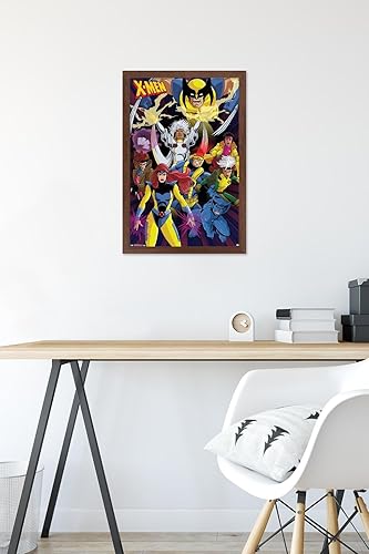Miniatura 6 de Trends International Marvel Comics - The X-Men - Póster de pared impresionante, 14.725 x 22.375 pulgadas, versión enmarcada de caoba