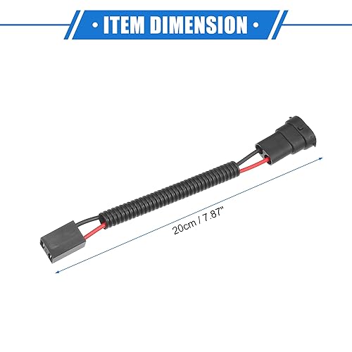 Miniatura 6 de 2 piezas H8 H9 H11 macho a H7 hembra extensión arnés de cable faro antiniebla bombilla adaptador de enchufe coleta, universal para coche camión