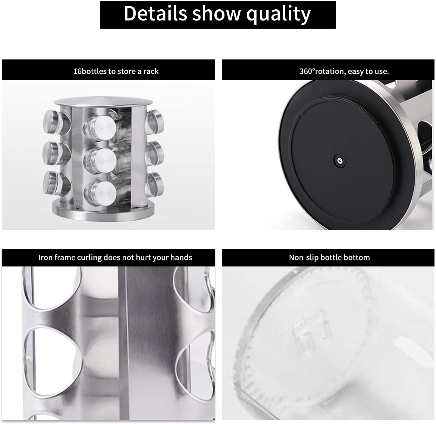 Rotating Spice Rack - Revolving Spice Organizer -7