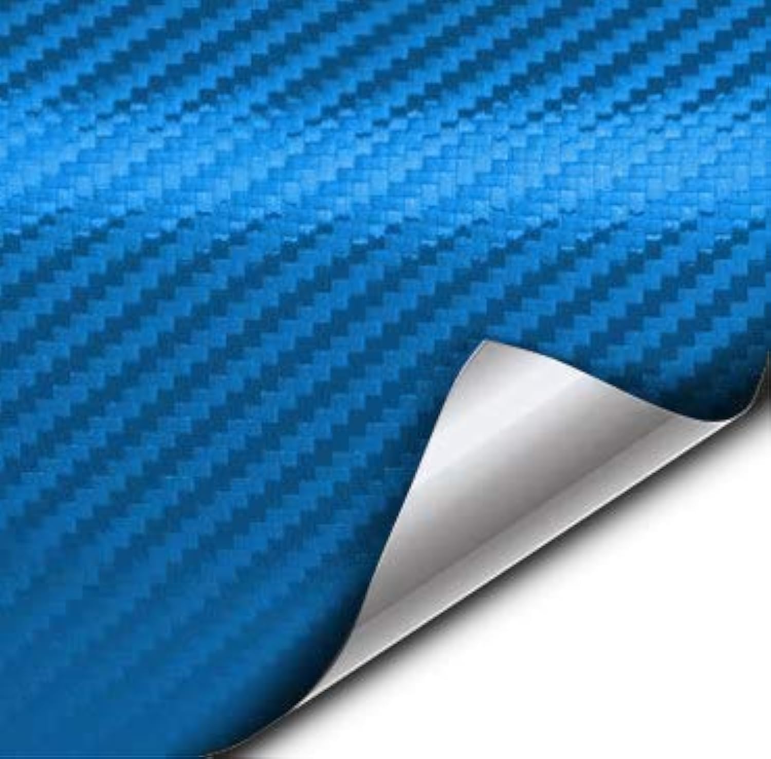 VViViDXPO Electric Blue 3D Carbon Fiber Vinyl Wrap Roll with Air Release Technology (1ft x 5ft)